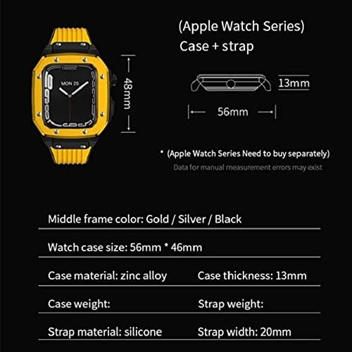 Houcy Alloy Watch Case Strap สำหรับ Apple Watch Series 8 7 6 5 4 SE 45 มม. 42 มม. 44 มม. เฟรมการปรับเปลี่ยนเฟรมโลหะสไตล์สบาย
