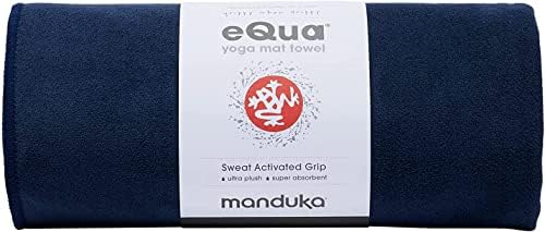 Manduka Equa Yoga Mat Towel - ไมโครไฟเบอร์อบแห้งอย่างรวดเร็ว, น้ำหนักเบา, ง่ายสำหรับการเดินทาง, ใช้ในโยคะร้อน,