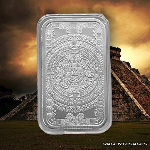1 ออนซ์ .999 เงิน Aztec Calendar Bar Silver
