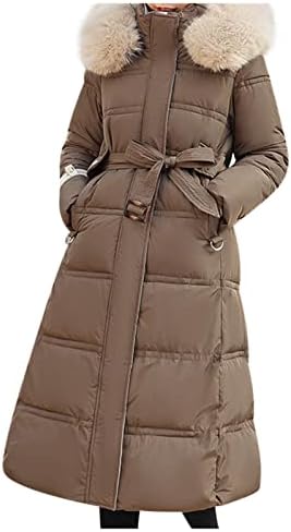เสื้อแจ็คเก็ต Fashion Puffer Women's Long Down Winter Winer Warm Warm Solid Col Collar แขนยาวเสื้อคลุมกางเกงขายาวเพรียวบาง