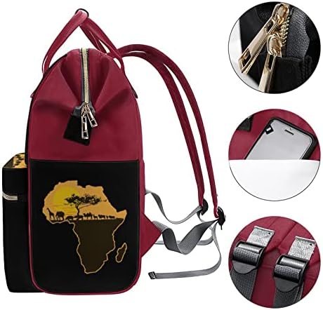 แผนที่ Safari แอฟริกากระเป๋าเป้กระเป๋าเป้สะพายหลังความจุขนาดใหญ่ถุงน้ำไหล่กันน้ำ