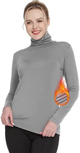 Mancyfit ความร้อนด้านบนสำหรับผู้หญิงเสื้อคอเต่าเสื้อแขนยาวรองเสื้อชั้นล่างสุดพิเศษขนแกะนุ่มชั้นฐาน